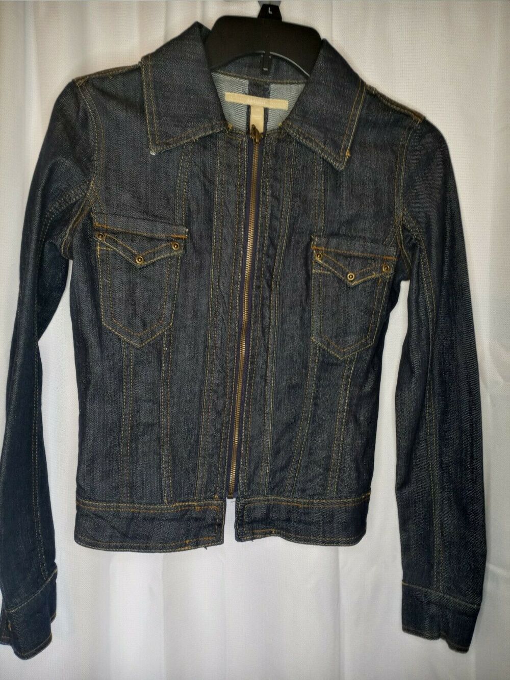 EleVen Dark Wash Denim Jean Jacket Size Large By Venus Williams. EUC.
